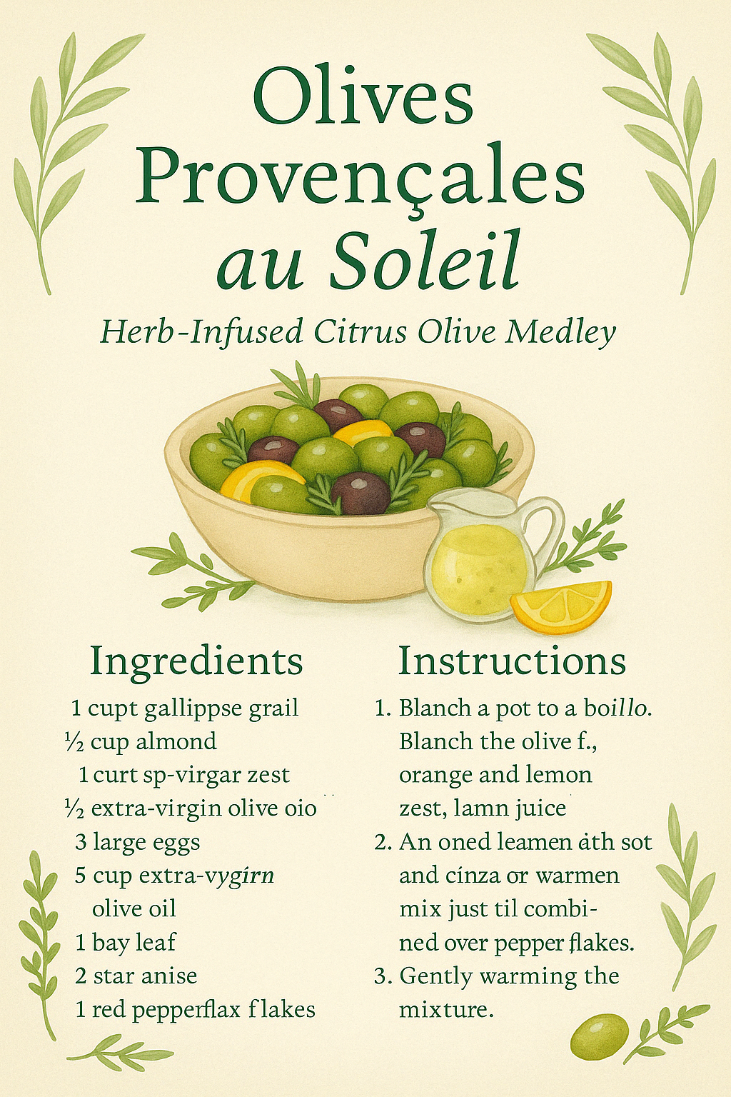 The Olive Affair recipe card preview