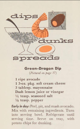 Green-Dragon Dip with avocado, cream cheese, and mayo