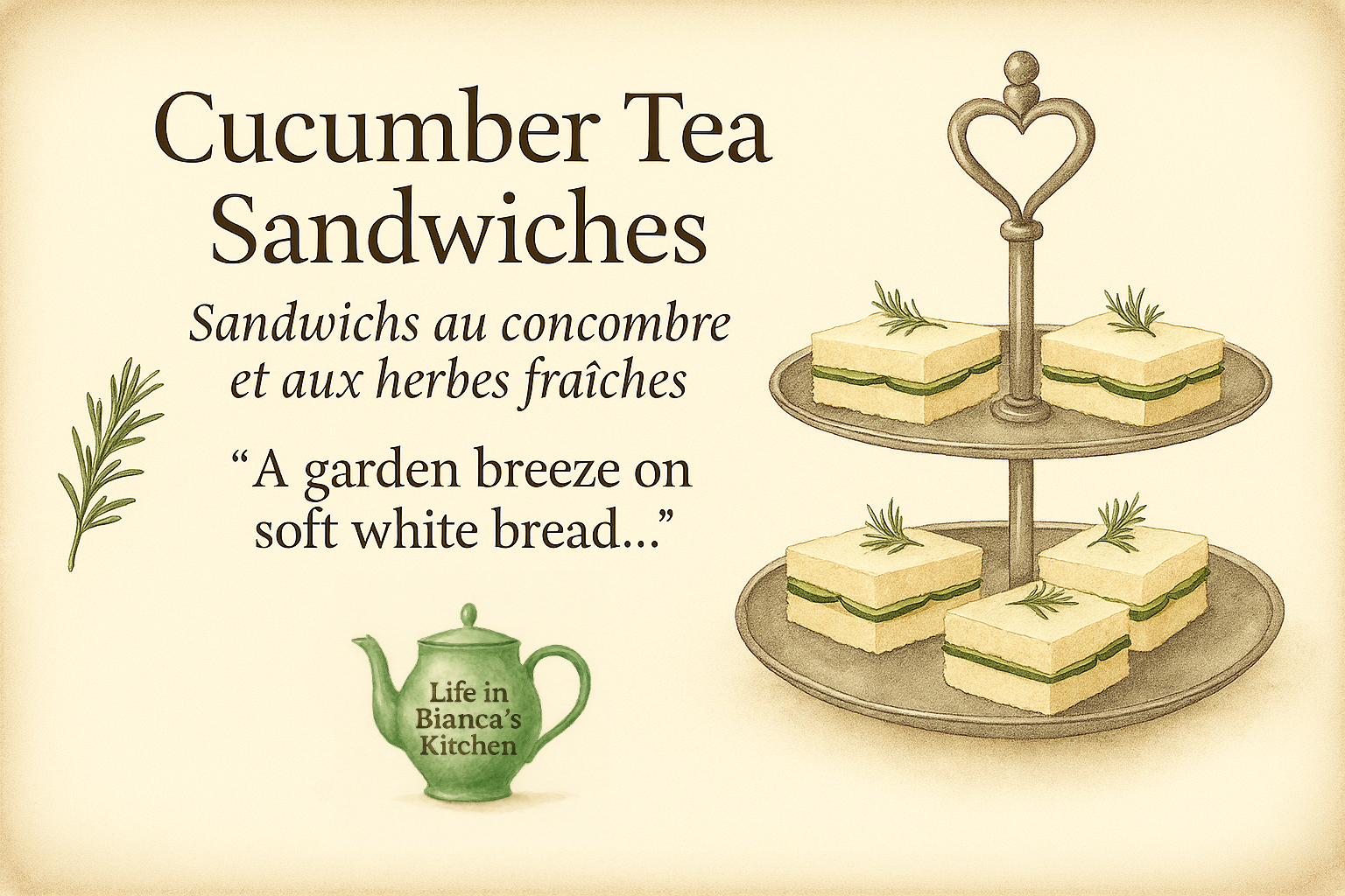 Print the Recipe for Cucumber Tea Sandwiches