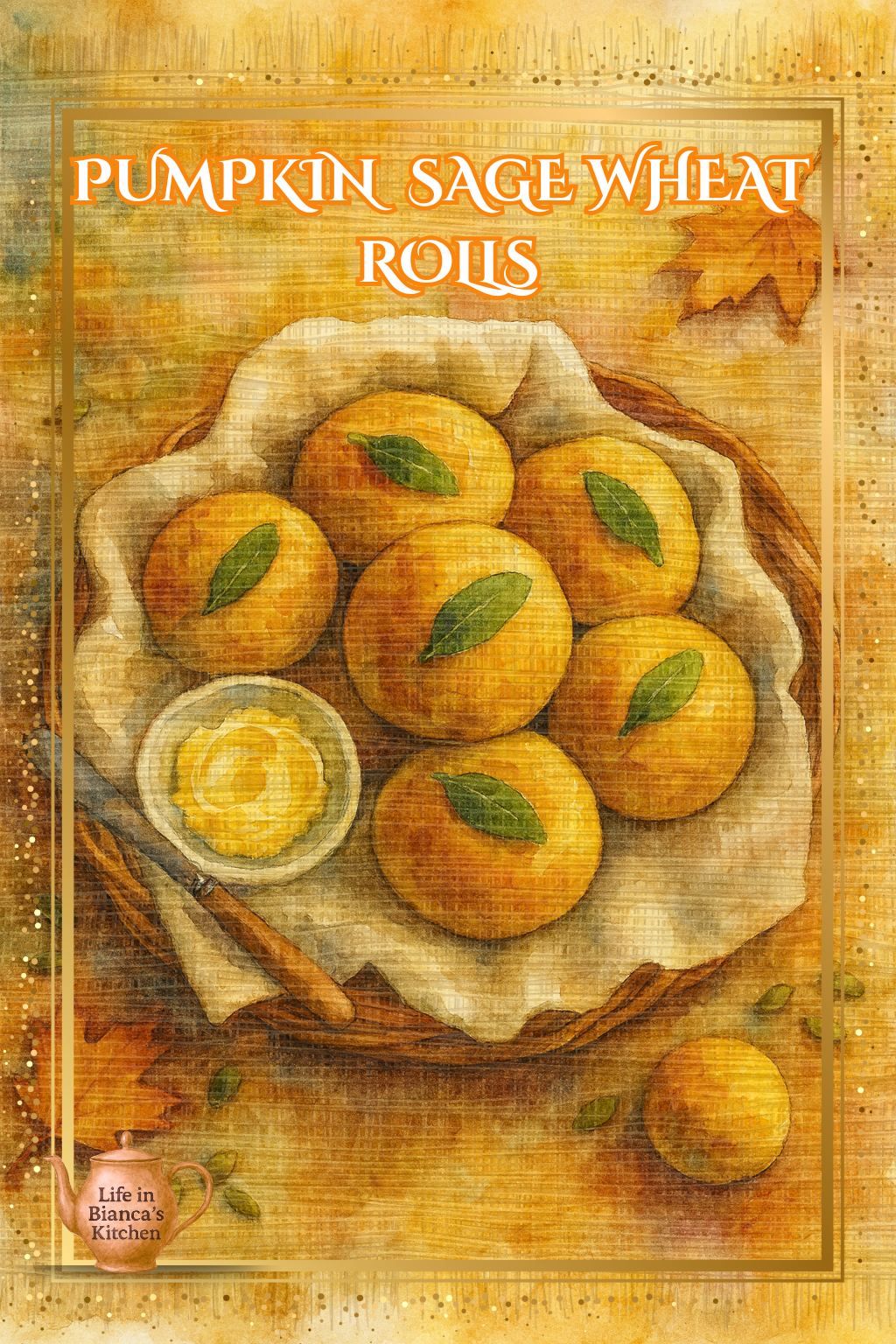 PUMPKIN & SAGE WHEAT ROLLS