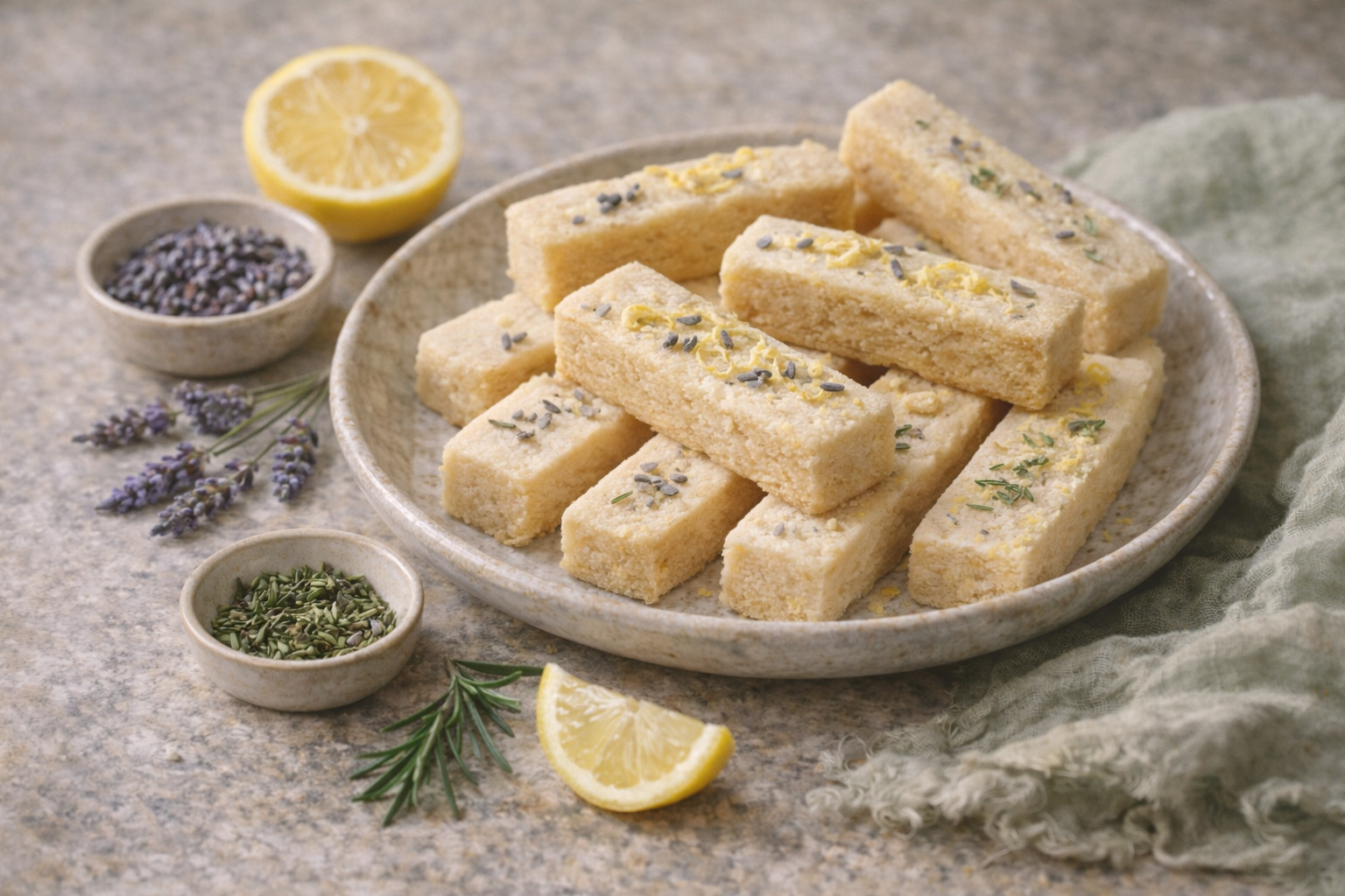 Shortbread with spring notes served simply.