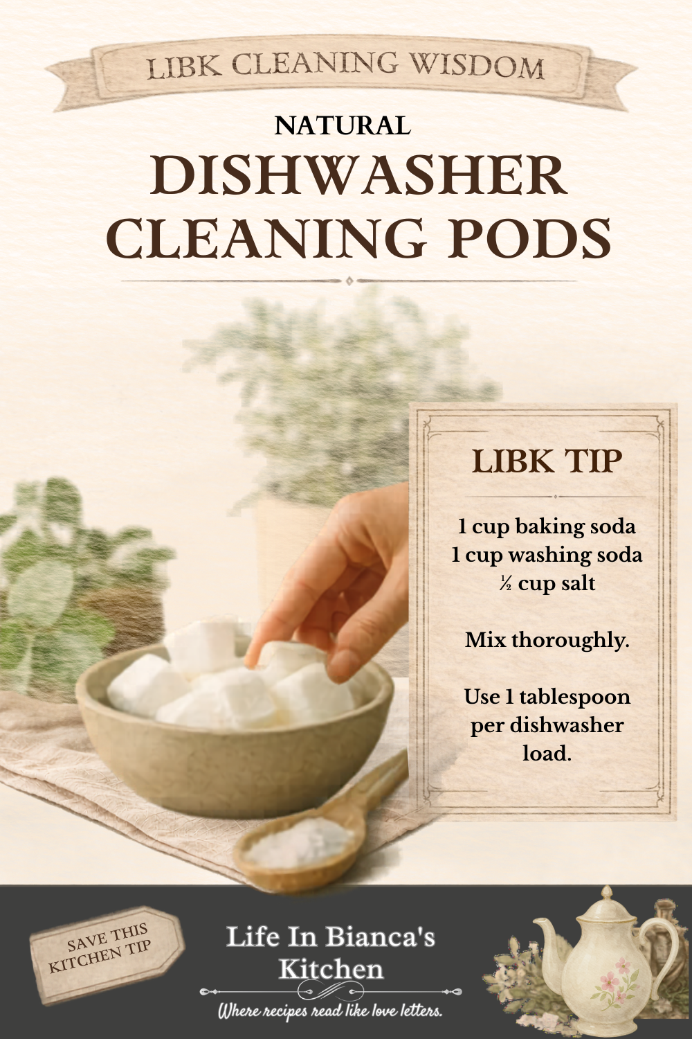 DISHWASHER CLEANING PODS (Natural)